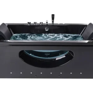 Zamów dziś Wanna narożna z hydromasażem LED HAWES 180 x 90 cm Czarny - Hurtownia wielobranżowa Lumarko